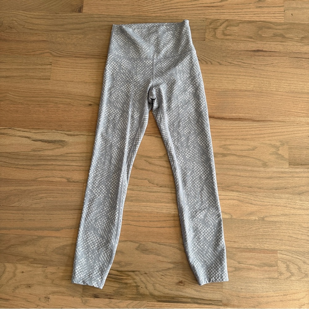Lululemon Wunder Under Reptilia Jacquard Chambray Starlight Leggings 4 - Picture 5 of 9